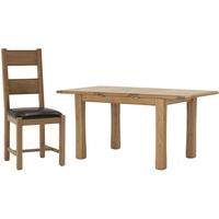 Vida Living Breeze Oak Dining Set - Small Extending with 4 Dining Chairs