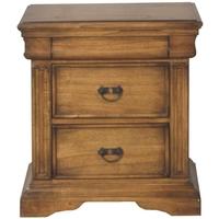 vida living valentino oak bedside cabinet 2 drawer