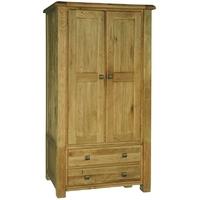 Vida Living York Oak Wardrobe - 2 Door 2 Drawer