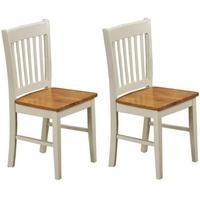 vida living stacy oak dining chair pair