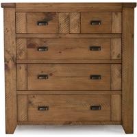 vida living new forest reclaimed pine 5 tall chest of drawer