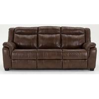 Vida Living Houston 3 Seater Pellaria Fixed Sofa - Nappa Brown