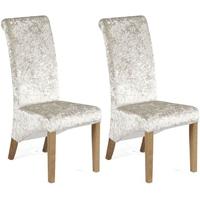 vida living jasmine button back fabric dining chair beige pair