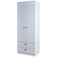 victoria grey matt wardrobe tall 2ft 6in with 2 drawer