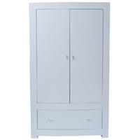 vida living newport white gloss double wardrobe 2 door 1 drawer