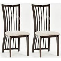 Vida Living Elgin Dining Chair - Stone Fabric Seat Pad (Pair)