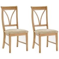 vida living carmen oak dining chair pair