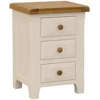 vida living chaumont ivory bedside cabinet 3 drawer