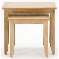 vida living klara oak nest of tables