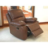 Vida Living Primo Leather Recliner Armchair - Old Saddle Brown