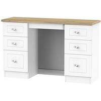 Vienna Porcelain Dressing Table - 6 Drawer Kneehole