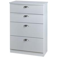 Victoria Grey Matt Chest of Drawer - 4 Drawer Deep