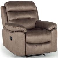 Vida Living Trent Brown Fabric 1 Seater Recliner Armchair