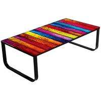 Vida Living Noda Lumber Glass Top Coffee Table - Rainbow