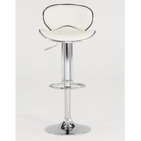 vida living nigella white leather bar stool