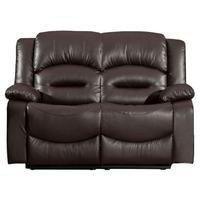 Vida Living Barletto 2 Seater Leather Fixed Sofa - Brown