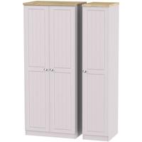 vienna kaschmir ash triple wardrobe with plain