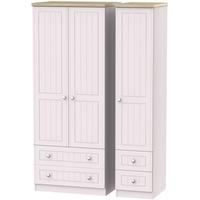 vienna kaschmir ash triple wardrobe with drawer