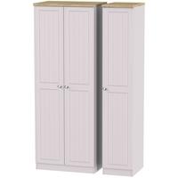 Vienna Kaschmir Ash Triple Wardrobe - Tall Plain