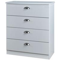 Victoria Grey Matt Chest of Drawer - 4 Drawer