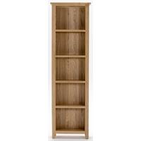 vida living klara oak bookcase slim