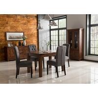 Vida Living Emerson Walnut Dining Set - Extending with 4 Dining Chairs