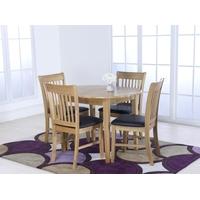 Vida Living Cleo Oak Dining Set - Extending with 4 Dining Chairs