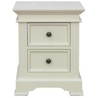 vida living deauville painted bedside cabinet 2 drawer