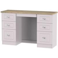 Vienna Kaschmir Ash Dressing Table - 6 Drawer Kneehole