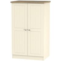 Vienna Cream Ash Wardrobe - 2ft 6in with Plain Midi