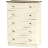 Vienna Cream Ash Chest of Drawer - 5 Drawer