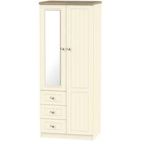 Vienna Cream Ash Combination Wardrobe with 2ft 6in