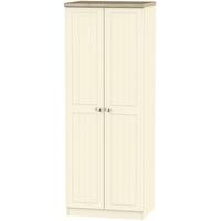 Vienna Cream Ash Wardrobe - Tall 2ft 6in with Plain