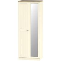 Vienna Cream Ash Wardrobe - Tall 2ft 6in with Mirror