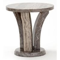 Vida Living Amalfi Marble Pearl Grey End Table