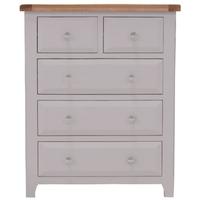 vida living clemence grey painted chest of drawer 2 over 3 drawer