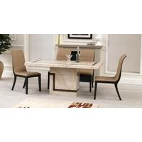 vida living filippo marble dining set small rectangular with 4 faux le ...