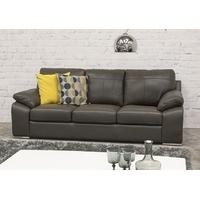 Vida Living Maranello 3 Seater Leather Sofa - Grey