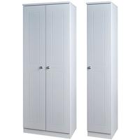 victoria grey matt triple wardrobe tall plain