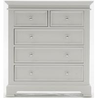 vida living deauville dove grey tall chest of drawer