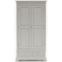 vida living deauville dove grey 2 door wardrobe