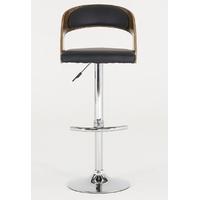 Vida Living Flair Walnut Black Bar Chair