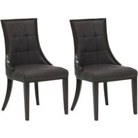 vida living marcello faux leather dining chair brown pair