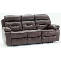 vida living legend 3 seater pellaria recliner sofa tan brown