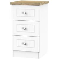 Vienna Porcelain Bedside - 3 Drawer Locker