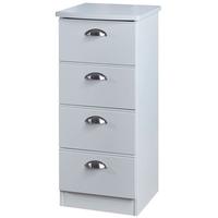 Victoria Grey Matt Chest of Drawer - 4 Drawer Locker