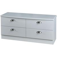 Victoria Grey Matt Bed Box - 4 Drawer