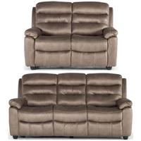 vida living trent brown fabric sofa suite 32 seater