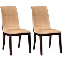 Vida Living Filippo Faux Leather Dining Chair - Beige (Pair)
