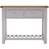 vida living clemence grey painted console table large